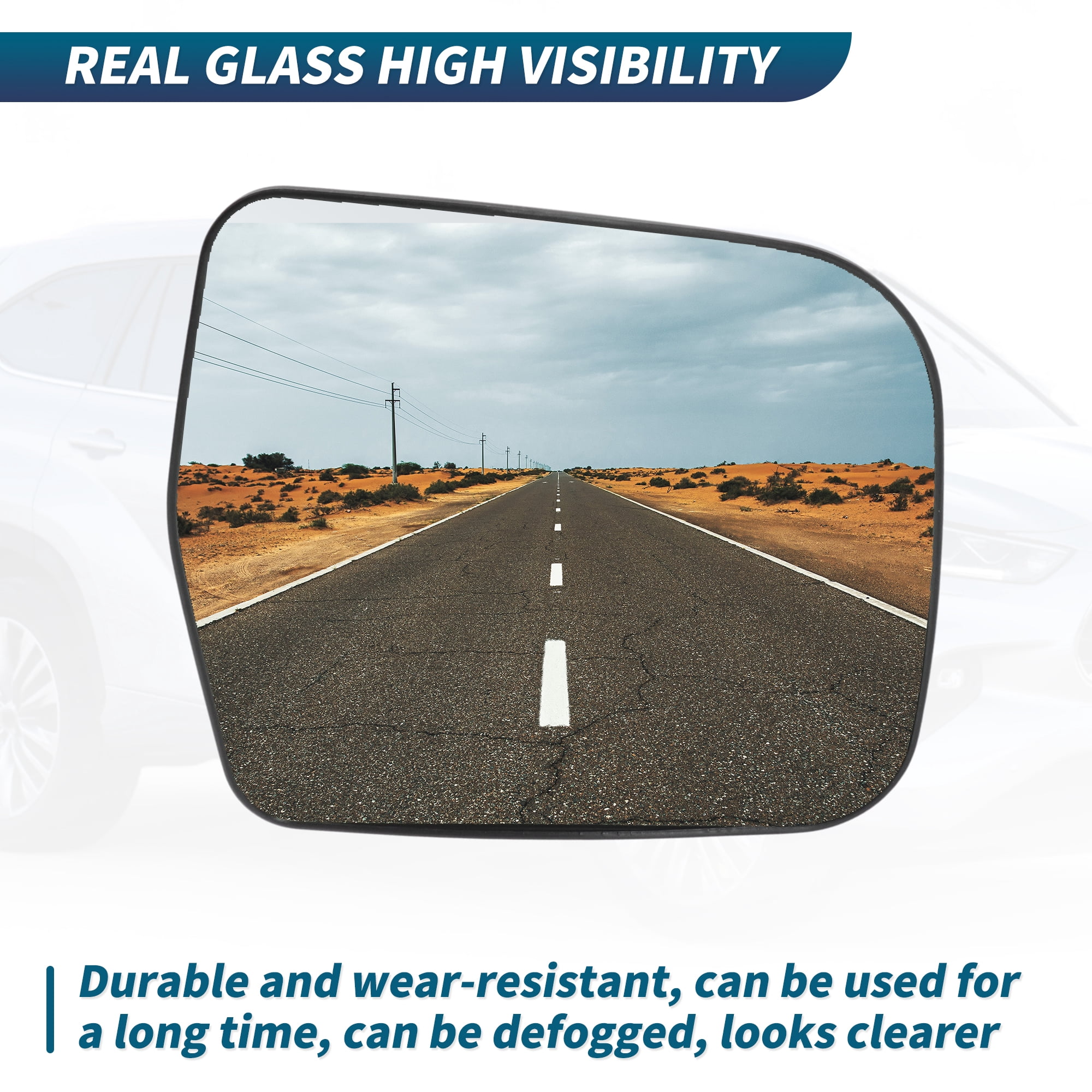 Unique Bargains Heated Wing Mirror Glass for Toyota Highlander 2001-2007 Right Side