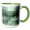 Green/White, variant on 3drose, Winooski Gorge High Bridge, Burlington, Vt, 11oz Two-tone Green Mug