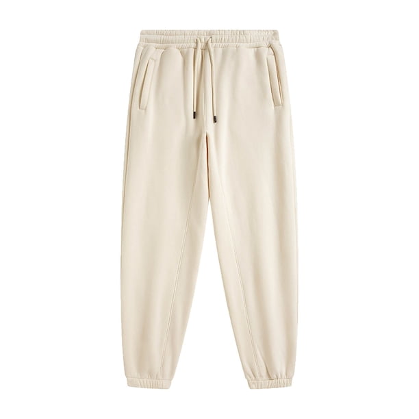 Pantalones largos para hombre, color liso, informales, con cordón en el tobillo, pantalones largos para hombre