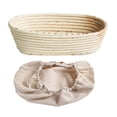 thumbnail image 1 of Cesta para fermentar pan con revestimiento, cuencos ovalados redondos tipo banneton para fermentar masa, cesta de fermentación de ratán para pan de masa madre hecha a mano, suministros para hornear, 1 of 8