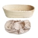 thumbnail image 1 of Cesta para fermentar pan con revestimiento, cuencos ovalados redondos tipo banneton para fermentar masa, cesta de fermentación de ratán para pan de masa madre hecha a mano, suministros para hornear, 1 of 8