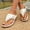 White, variant on KIJBLAE Women's Sparkly Shiny Accent Wedge Flip Flops, Thick Sole Wide Width Comfort Casual Summer Beach Outdoor Slippers White 42