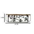 thumbnail image 3 of Western Rustic Forest Woodlands Pinecones Metal Cutout Wall Hanging Wood Shelf, 3 of 9
