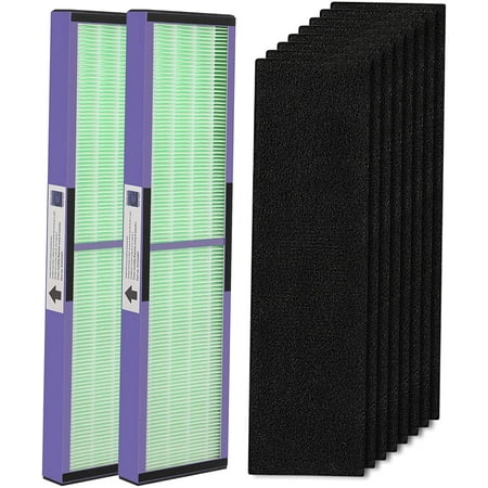 

isinlive 2 Pack FLT5000 True HEPA Filter C Replacement with 8 Pack Activated Carbon Pre-Filters Compatible with G-guardian Air Purifier AC5000 AC5000E AC5250PT AC5350B AC5350BCA AC5350W A