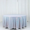 thumbnail image 2 of BalsaCircle 120" Sequin Round Tablecloth Iridescent Blue, 2 of 8
