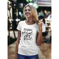thumbnail image 2 of Think Global Act Local Modern T-Shirt Women -Image by Shutterstock, Female Medium, 2 of 4