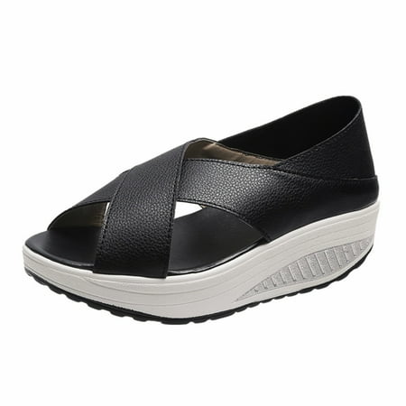 

Wesracia shoe Fashion Women Summer Sandals Peep Toe Thick Bottom Comfortable Sports Shoes the shoes for ladies summer