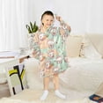 thumbnail image 6 of Dailycode Wearable Blanket Hoodie Oversized Sherpa Flannel Blankets with Pocket for 3-14 Year Old Cute Rabbit Hold Carrot, 6 of 7