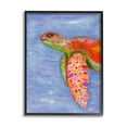thumbnail image 2 of Stupell Industries Rainbow Sea Tortoise Soft Coastal Swimming Portrait Grey Framed, 16 x 20, Design by Elvira Errico, 2 of 5