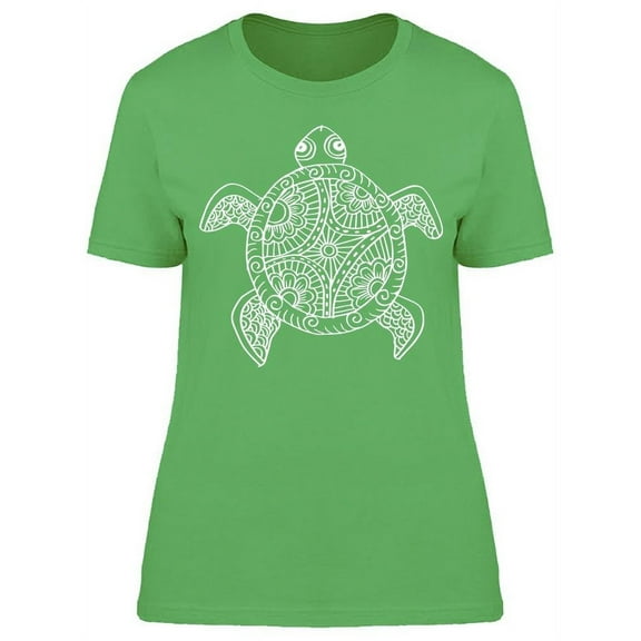 Decorative Turtle Graphic T-Shirt Women -Image by Shutterstock, Female x-Large