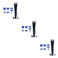 thumbnail image 3 of Sidaley 7 piezas de tapas de tapón de polvo para consola de juegos de repuesto para 5 azul Type1 NO1, 3 of 6