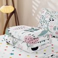 thumbnail image 5 of Erosebridal Dino Floral Zipper Full Size Comforter Sets with Fitted Sheet and 2 Pillowcases,Green Dinosaur Rose Heart Zipper Bedding Set For Boys,Polkadot Reversible,4 Pieces, 5 of 7