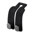 thumbnail image 2 of Leather Car Seat Headrest Double Car Hooks Organizer | Durable Leather & Metal Bag Holder | Car Seat Back Phone Mount | Space Saving Car Purse Holder for Wallets Bags 1Pack | Fits Most Vehicles, 2 of 9