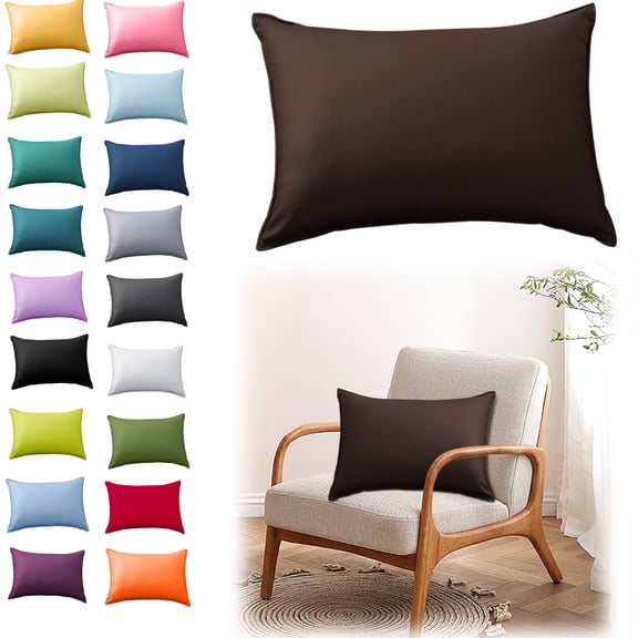 Moocorvic Outdoor Waterproof Rectangle Throw Pillow Cover,Modern Solid Color Cushion - for Patio,Deck,RV,11.8x19.7 Inch