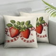 thumbnail image 2 of Nawypu  Rustic Sweet Summer Time Watercolor Strawberry Gnome&nbsp;Throw Pillow Cover Pillowcase Decor, Fruit Seasonal Summer Farmhouse Sofa Bed Bedroom Home Decoration 2pc, 2 of 6