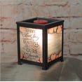 thumbnail image 2 of 5" Black and Camel Brown "Love Story OURS my favorite" Cuboid Glass Warmer, 2 of 6