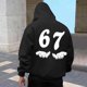 thumbnail image 1 of MHFRRA Sudadera con Capucha Estampada, Suave y Holgada, Ideal para Uso Informal y Actividades Al Aire Libre, con Tejido y Diseño Cómodos Negro, 1 of 6