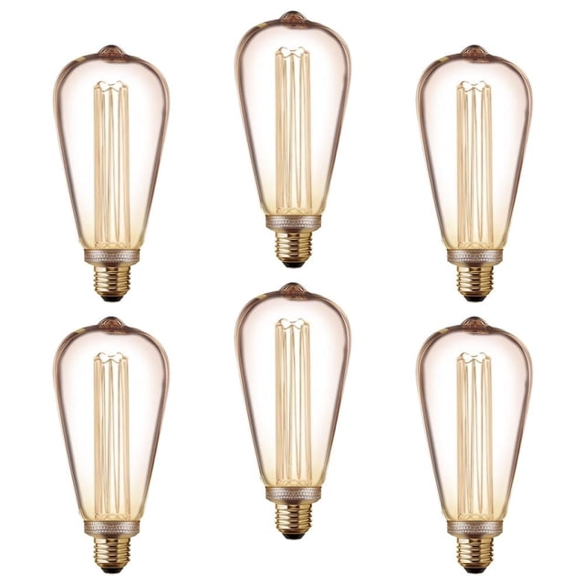 Pack de 6 Focos Vintage Aksi Tornado Mazorca 4W Dimeable