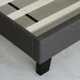 thumbnail image 3 of Furinno Laval Button Tufted Bed Frame, 12PC Slat Style, Stone, King, 3 of 9
