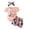 Glisme173-Pink, variant on Glisme Baby Girls Clothing Set Summer Outfit Short Sleeve Daddy Mama Saying Romper Floral Shorts Headband Size 9-12 Months Pink Outfits Set For Girl