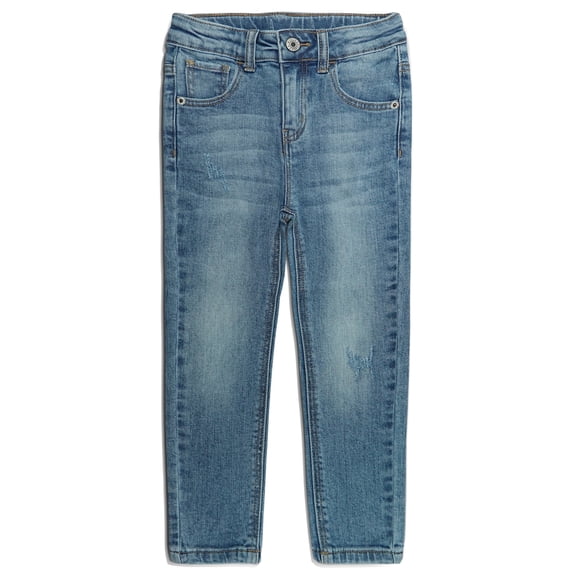 KIDSCOOL SPACE Boys Jeans,Elastic Band Inside Ripped Soft Strechy Denim Pants,6-7 Years