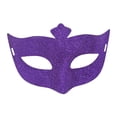 thumbnail image 2 of Uaswgudfs Men's Carnival Costume Half Face Mask with Glitter Accents - Party Prop for Halloween, Masquerade, Role Play, 2 of 5