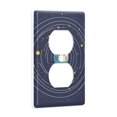 thumbnail image 2 of Yayeee Duplex Wall Plate 1-Gang 4.5"x2.7" Home Receptacle Light Switch Decorative Outlet Cover, Beige Cat Planet, 2 of 7