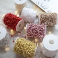 thumbnail image 2 of Guirnalda de perlas artificiales, cadena de perlas de plástico con flores para decoración de árboles de Navidad, fiestas de bodas, suministros para manualidades DIY, 2 of 4