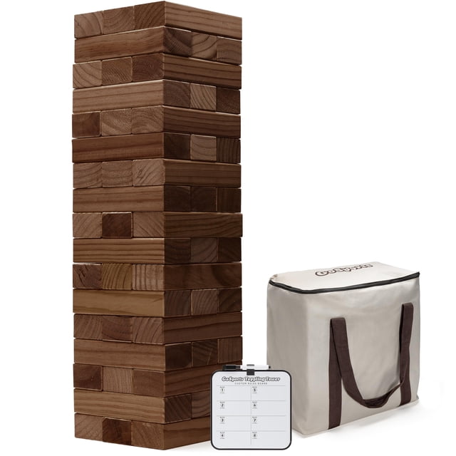 Torre de equilibrio de madera GoSports de 91 cm, juego grande