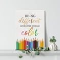 thumbnail image 5 of Inspirational Diversity Wall Art being Different Gives the World Color Watercolor Canvas Painting Prints for Classroom Wall Decor Framed Artwork Gifts(12x15 Inch), 5 of 5