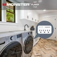 thumbnail image 4 of Monster 1601 Just Power It Up Surge Protector Wall Tap, White, 4 of 6