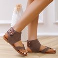 thumbnail image 6 of KBODIU Women's Roman Sandals Summer Beach Thong Flat Sandals Khaki 38, 6 of 7