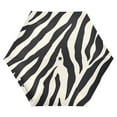 thumbnail image 6 of Black White Abstract Zebras Pattern All Weather Umbrella Triple Folding Parasol 6 Ribs UV Protection Portable, 6 of 8