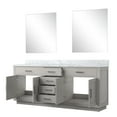 thumbnail image 4 of Abbey 80" W White Oak Double Vanity Carrara Marble Top and 30" Mirrors, 4 of 5