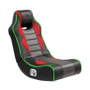 X Rocker Flash LED Audio Floor Rocker Gaming Chair, Red/Black, 30.5 x 17.5 x 26.6
