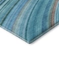 thumbnail image 4 of Addison Rugs Mayfield Washable Transitional Waves Teal Round Rug, 8' x 8', 4 of 5