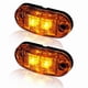 thumbnail image 3 of 20 Pcs Led 2.5inch 2 Diode Light Oval Clearance Trailer Truck Side Marker Lamp Yellow Red, 3 of 5