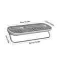 thumbnail image 3 of Ovzne Double Compartment Soap Rack Nonpunch Bathroom Storage Rack On Clearance, 3 of 8