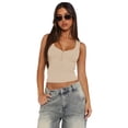 thumbnail image 2 of LYMAYTER Women's Summer Camisole Vest Leisure Tops Solid Color Slimming Tops S-XL, 2 of 4