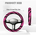 thumbnail image 5 of ZUXONGSY Pink Zebra Print Golf Cart Steering Wheel Cover Club Car Accessories Universal Steering Wheel Cover Good Texture Nice Look Golf Steering Wheel Protector Gifts for Friends Family, 5 of 7