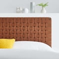 thumbnail image 3 of Modway Sparta Weave Full Vegan Leather Headboard in Walnut Brown, 3 of 8