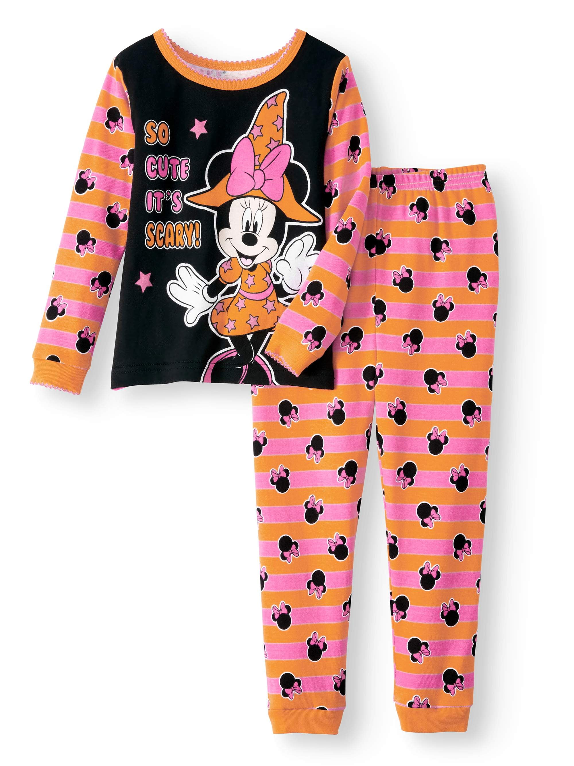 Halloween Glow-in-the-Dark Cotton Tight Fit Pajamas, 2-piece Set 