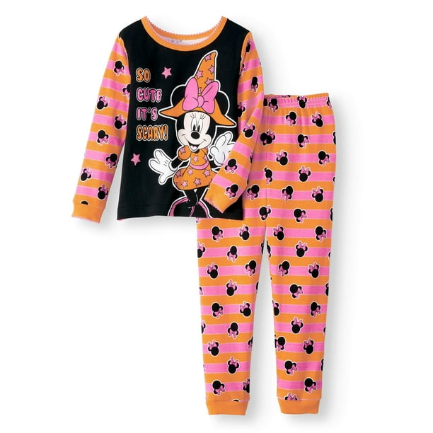 Minnie Mouse Halloween GlowintheDark Cotton Tight Fit Pajamas, 2