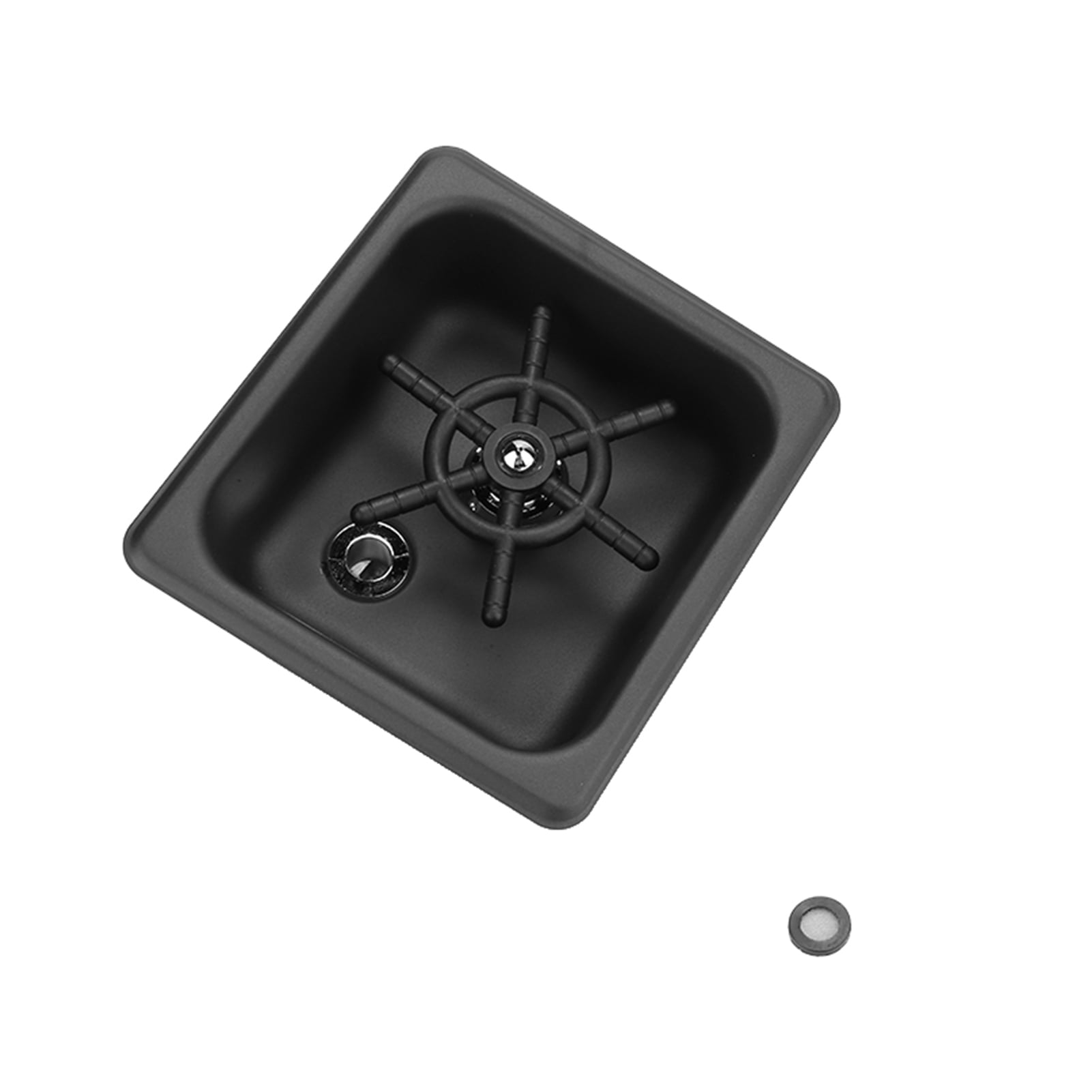 BIMZUC Matte Black 304 Stainless Steel Automatic Cup Rinser and Washer for Home Kitchen, Bar, and Coffee Shop