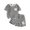 Q291 Black, variant on Angala 2 Piece Outfits For Girls Crew Neck Short Sleeve Striped Floral T Shirt With Shorts Set Girls Fall Season Wear Clothes