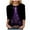 Purple, variant on Dmsael Christmas Shirt Women Christmas T Shirts Women 3/4 Length Sleeve Women Tops Cute Chrismas Tree Graphic Tees Holiday Crew Neck Xmas T-Shirts Fall Tunic Top Black,L