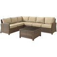 thumbnail image 2 of Outdoor Wicker Sectional Set - 5 Piece Patio Furniture Set with Glass Table, 2 of 10