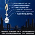 thumbnail image 2 of Gem Stone King 925 Silver and 10K Yellow Gold White Moissanite Pendant Necklace for Women | 2.18 Cttw | Gemstone Birthstone | Pear Shape 10X7MM | With 18 inch Chain, 2 of 6