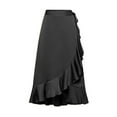 thumbnail image 1 of Vedolay Women's Skirts for Women Basic Casual A-Line Mini Flared Stretchy Skater Party Skirt,Black XL, 1 of 4