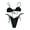 A, variant on Aayomet High Waisted Swimsuits For Women Women's Two Piece High Cut Sets Tie Side Thong Swimsuit Tie String Triangle Bikini,B L
